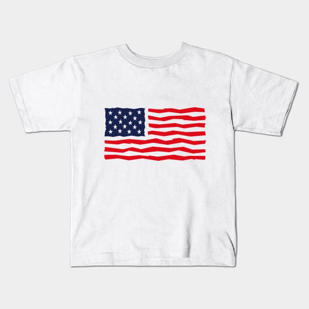 Stars And Stripes / USA / Flag Kids T-Shirt by MrFaulbaum